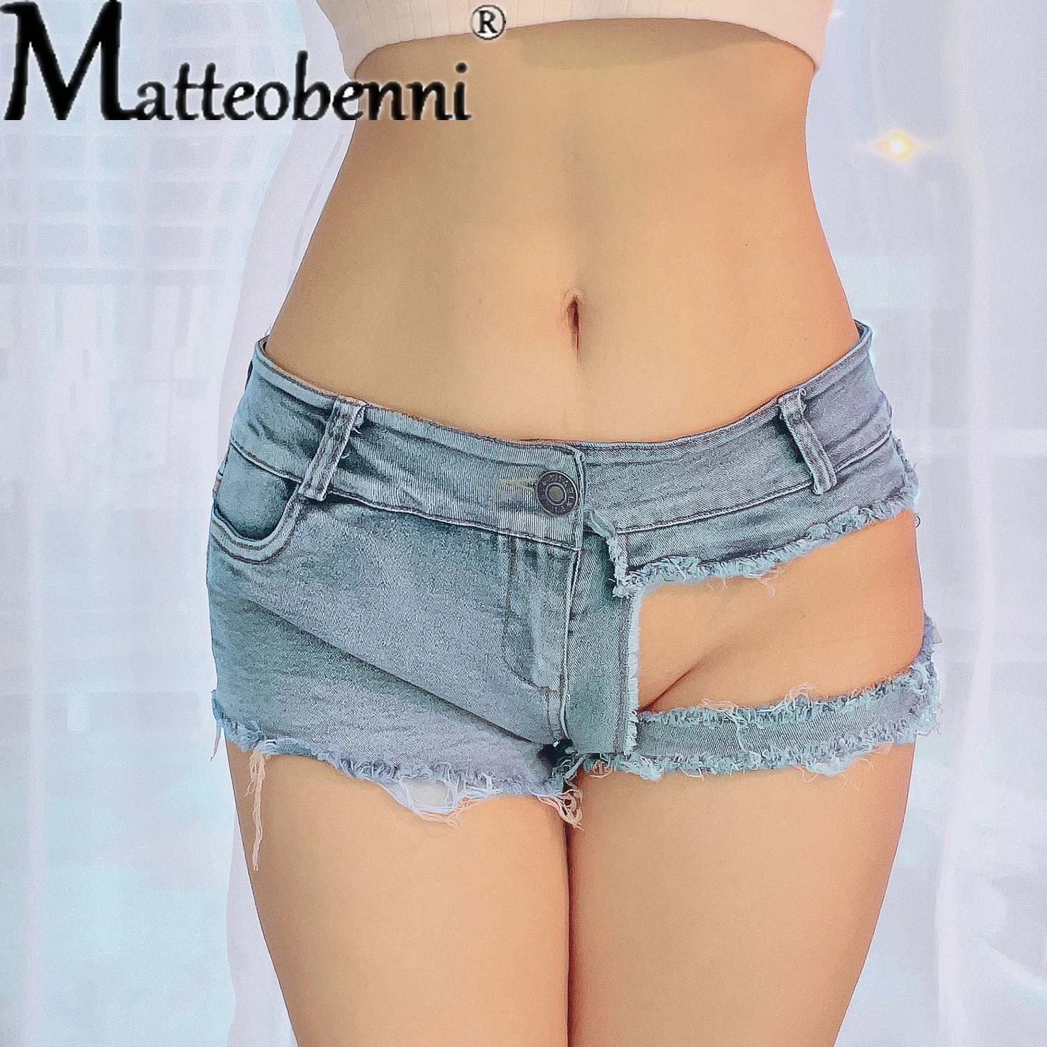 Celana Pendek Denim Wanita Pinggang 