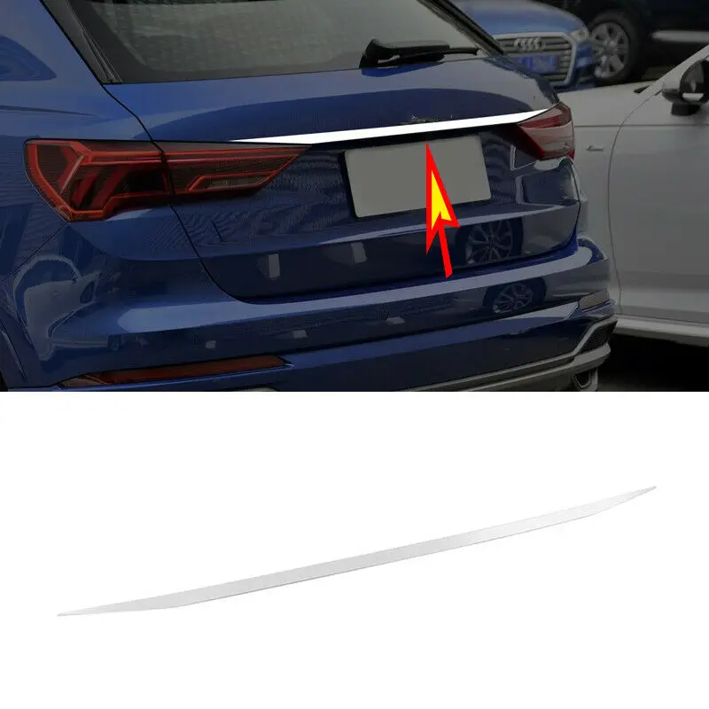 

Подходит для Audi Q3 (F3)2019-2021 Автомобильная новая крышка заднего багажника из нержавеющей стали декоративная крышка отделка Литье Стайлинг Аксессуары 1 шт.