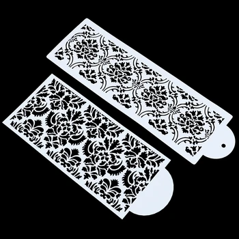 

1PC Cake Decorating Tool Damask Lace Border Cake Side Cupcake Stencil Sugarcraft Decoration Mould Baking Kitchen Accessories