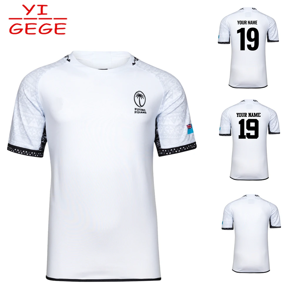 

custom name and number rugby jersey 2019 fiji RUGBY shirt RWC HOME away big size S-5XL