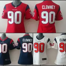 Женские Хьюстон s женские 90 джадевеон клауни с вышитыми логотипами, размеры от S до XXL Джерси