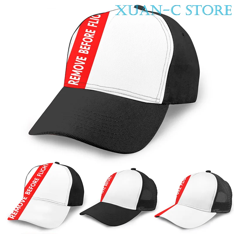Remove Before Flight Basketball Cap men women Fashion all over print black Unisex adult hat | Аксессуары для одежды