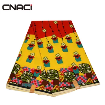 

CNACI African Fabric Free Shipping Excellence Ankara Fabric 6 Yards/Piece Ankara Wax Polyester London Wax Print For African Lady