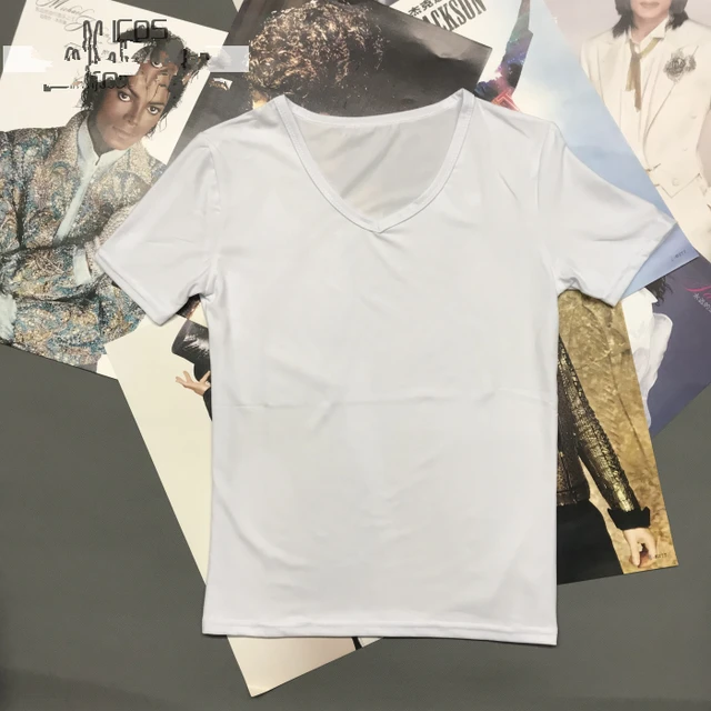 Michael Jackson t-shirt White Color Fashion Mens Michael Jackson Moonwalk  Logo t-shirt Tops Tees Tshirt Casual Mj t-shirt