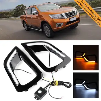

2x LED DRL Daytime Running Fog Lights Lamp For Nissan Navara NP300 2015-2018 Shake-proof Dustproof Waterproof Corrosion resistan