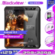 Blackview bv5500 plus 3gb 32gb ip68 impermeável smartphone robusto android 10.0 5.5 'phone tela cheia 4400mah 4g telefone móvel