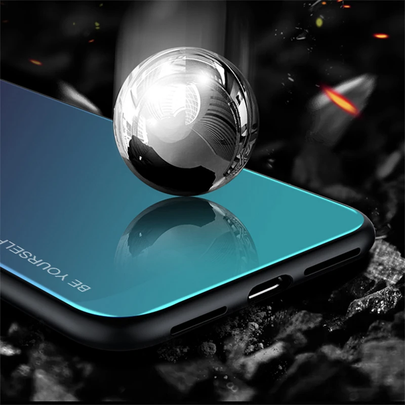 DATALAND For Redmi note 7 Case Luxury Tempered Glass Protective back cover Case for Xiaomi mi 9t mi9t full cover Phone