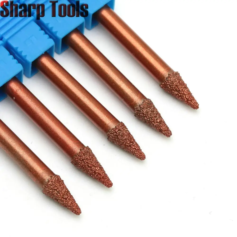 

6*1.5*12mm 18 Degree V Bits Engraving CNC Router Diamond Milling Cutters for Stone Carving 3D Micro Tapered Endmill Tools Set