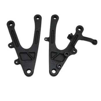 

Motorcycle Black Front Rider Foot Pegs Footrest Bracket Fit Yamaha YZF R1 YZF-R1 2004-2006