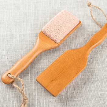 

Tool Scraper Scrubber Callus Remover Foot File Manual Rasp Pumice Stone Wood Handle Exfoliating Pedicure Durable Cracked Heels