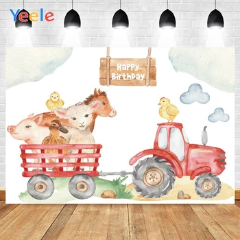 

Animals Truck Photography Baby Custom Portrait Birthday Party Decoration Photographic Backgrounds Backdrops For Photo Studio