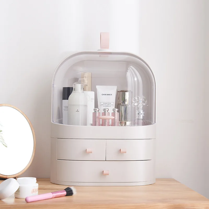 

Sanqing Flower Household Products New Style Desktop Storage Box Cosmetics Multi-functional Drawer Makeup Storage Box Makeup Box