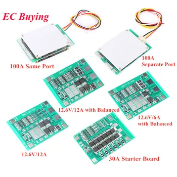

3S 11.1V/12.6V Li-ion Lithium Battery 18650 Protection Board Charger Charging Module 6A/12A/30A/100A PCB BMS Lipo Cell Module