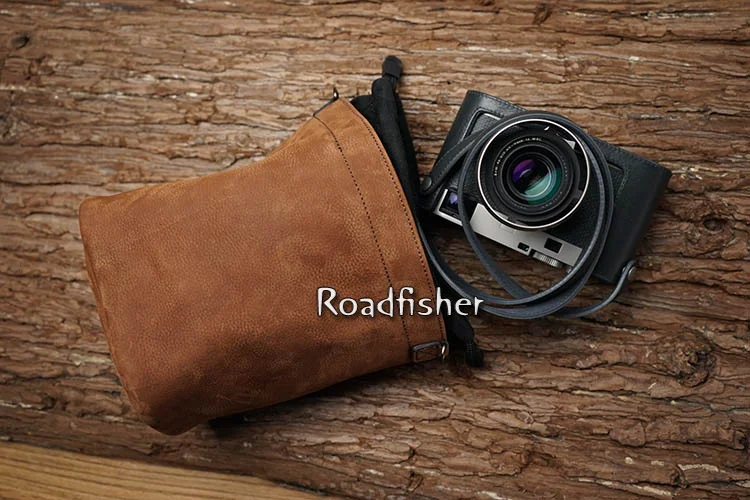Leather camera bag pocket -14