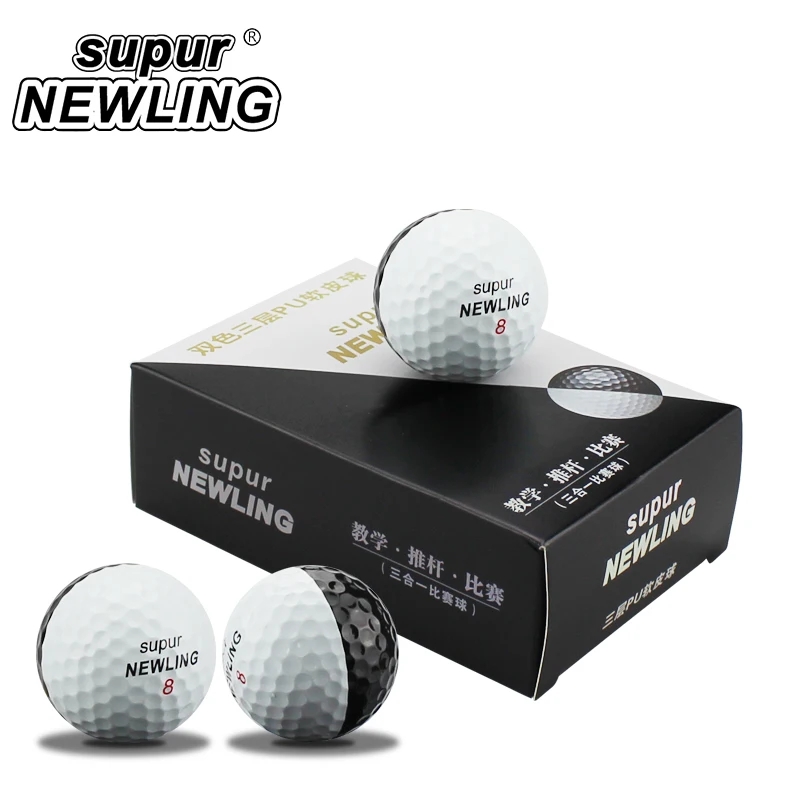 6 Pcs/pack Golf Balls With Retail Package 3 Pieces Pu Balls Soft Feel