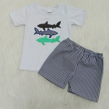 

2020 fashion baby boy summer outfit 2 pieces baby boy set clothes cartoon Tops Short Pants toddler baby kid boy clothes set