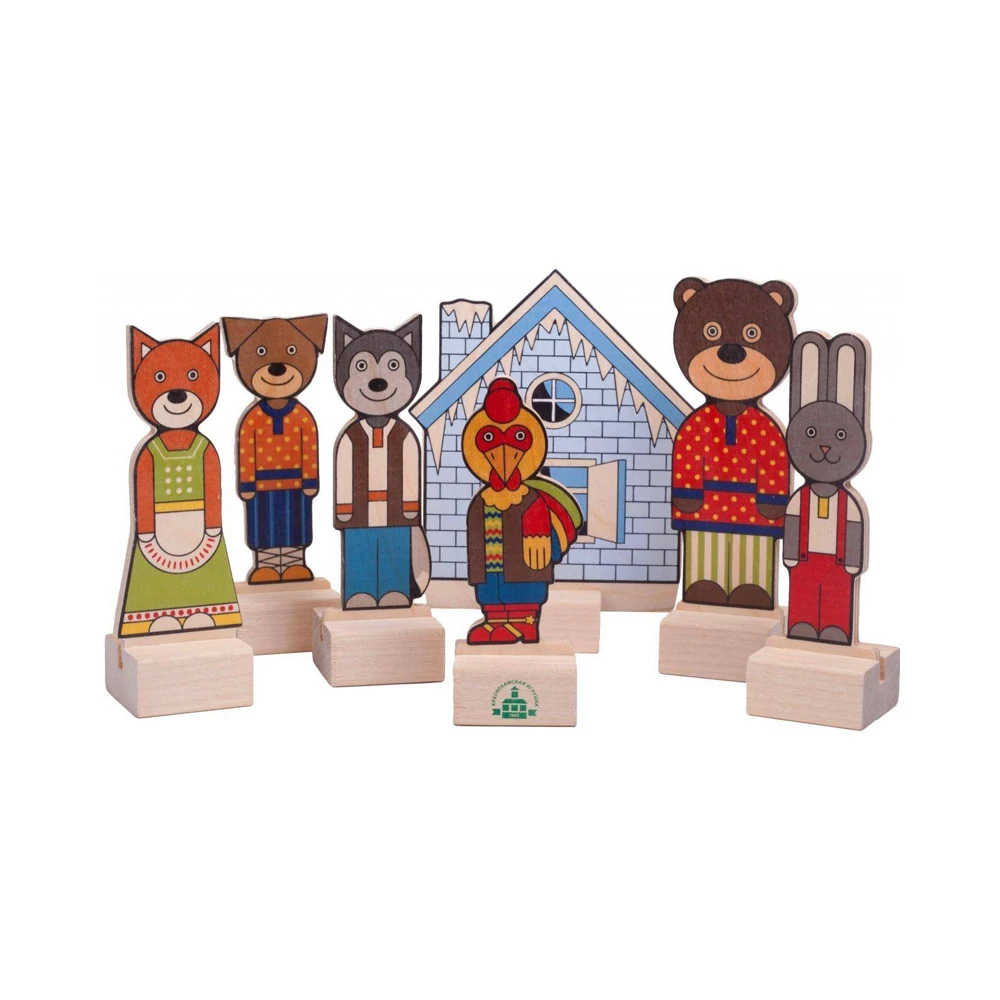Set of the krasnokamskaya toy n-68 characters fairy tale zayushkin izbushka Role-playing games Game figures Children's sets Toys for a