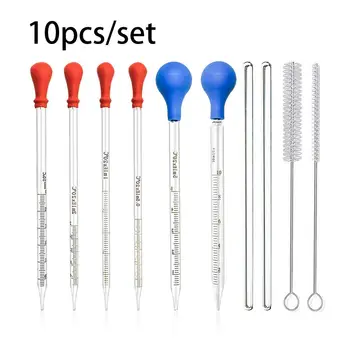 

Transparent Glass Pipette 6 Glass Dropper Pipette Large Silicone Graded Pipette Pipette Polyethylene Glass Pipette Dropper Set