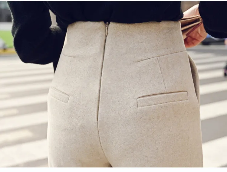 WQJGR модные брюки женские осенние и зимние брюки с высокой талией женские широкие брюки полной длины