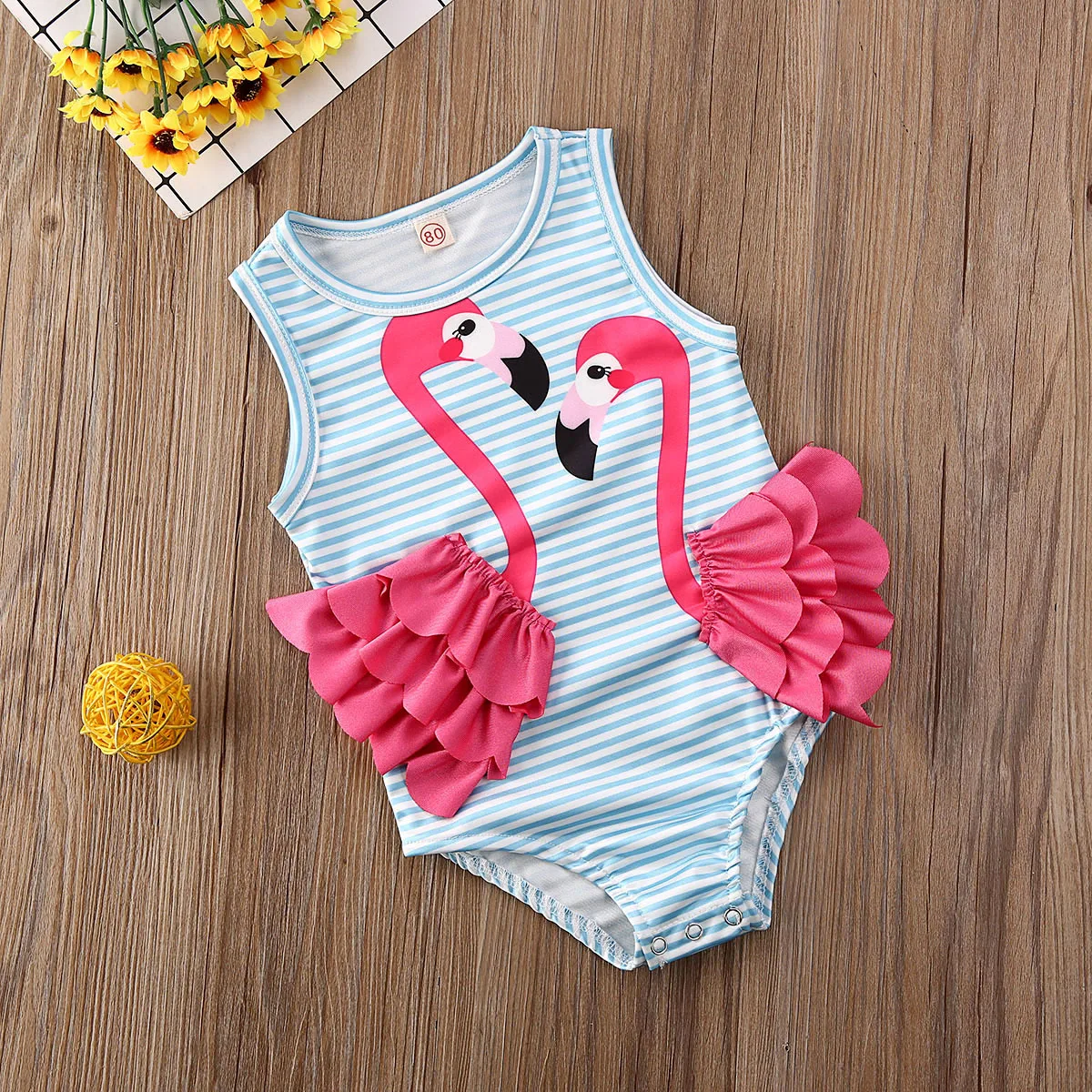 0-5Y Baby Girls Swimwear Kids Bikini 2022 Summer Swan Swimsuit Children Baby Beachwear Girls Bathing Suits - 3