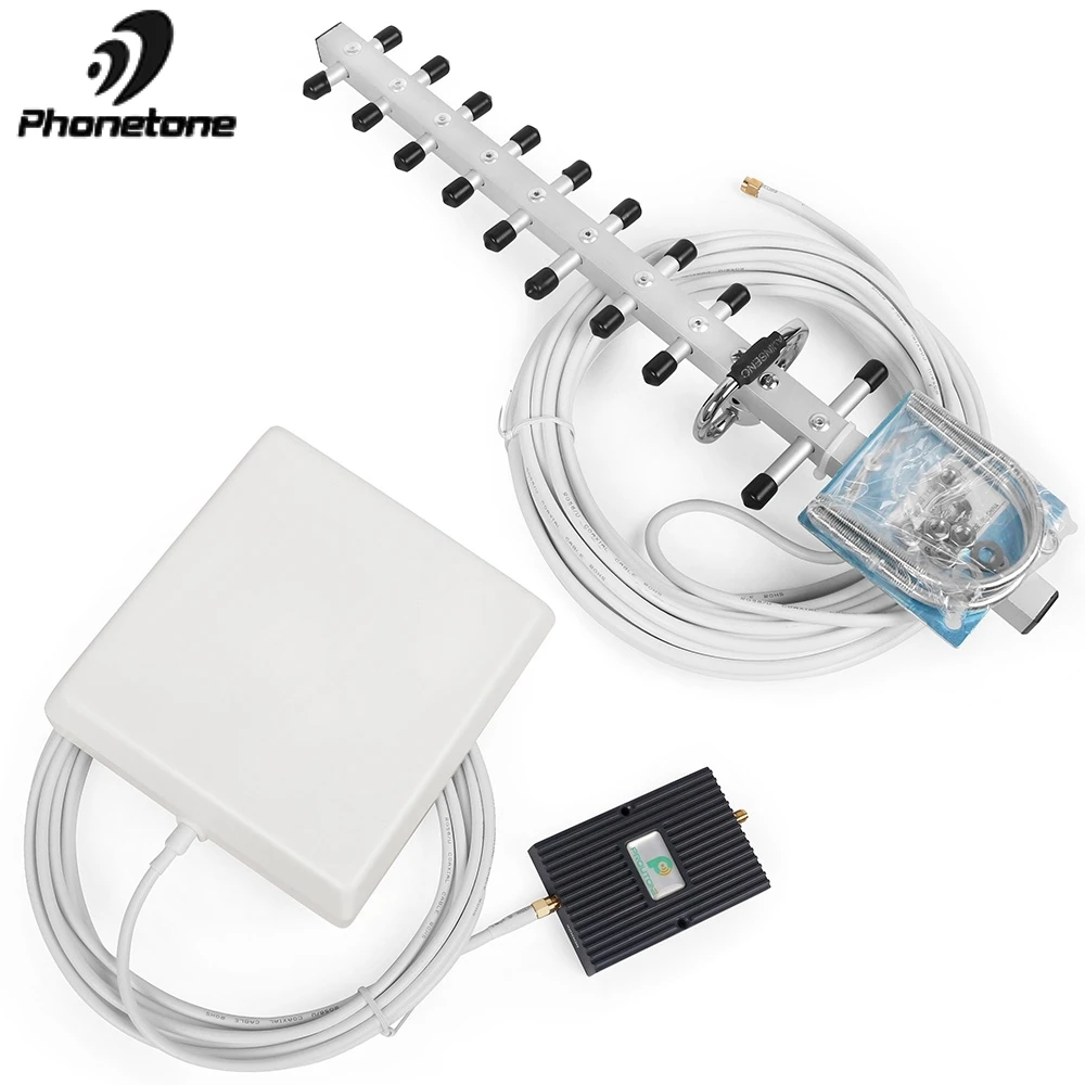 65dB 3g CDMA 1700 сигнал сотового телефона MHz усилитель повторитель усилитель с направленной внутренней панелью антенны и gsm-антенна yagi