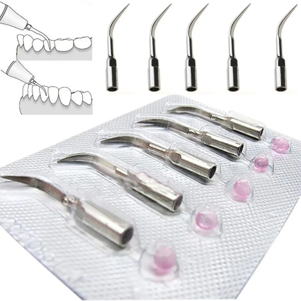 

Dental Material Ultrasonic Scalers Tips Fit Woodpecker Teeth Cleaning Blade Dentistry Machine Replacement 5pcs CW29
