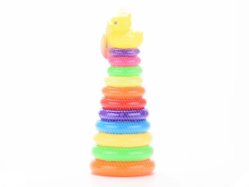 

Classic Infant Colorful Circle Colorful Tower Educational Color Stack-up Cartoon Lap Coil Case Case Circle