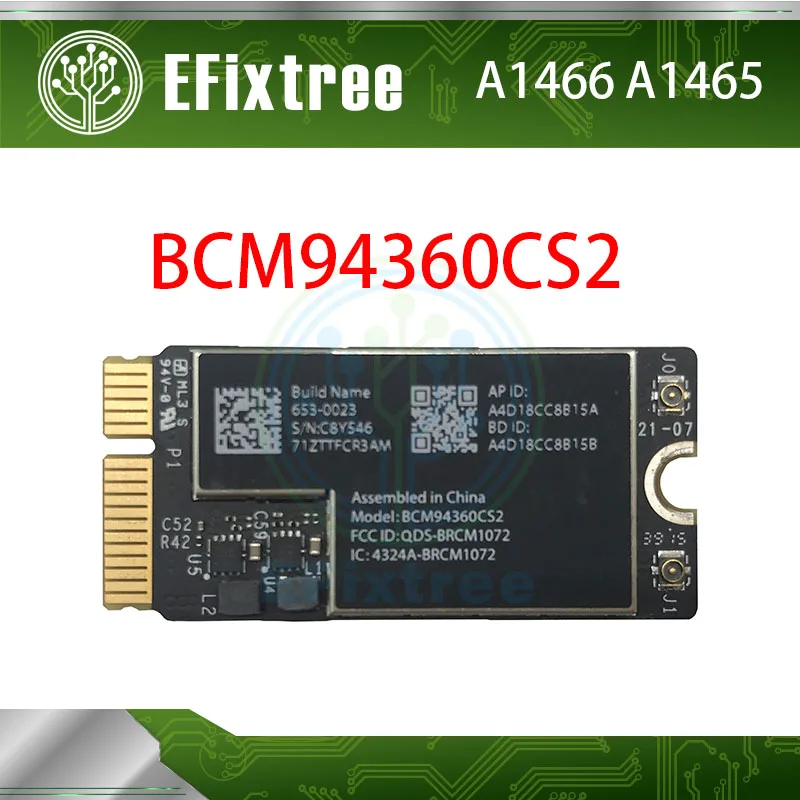 5 шт. 653-0023 A1466 A1465 WiFi карта Bluetooth Air порт для MacBook 11 &quot13&quot BCM94360CS2 BCM94360CS2AX 2013 2014 2015 2017 |