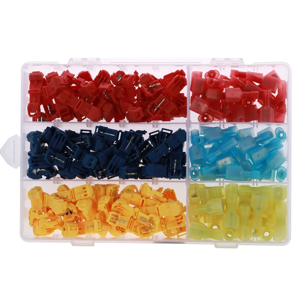 

180pcs Electrical Wire Terminals Crimp Connector High Temperature Resistance T-type Break-free Wire Terminals