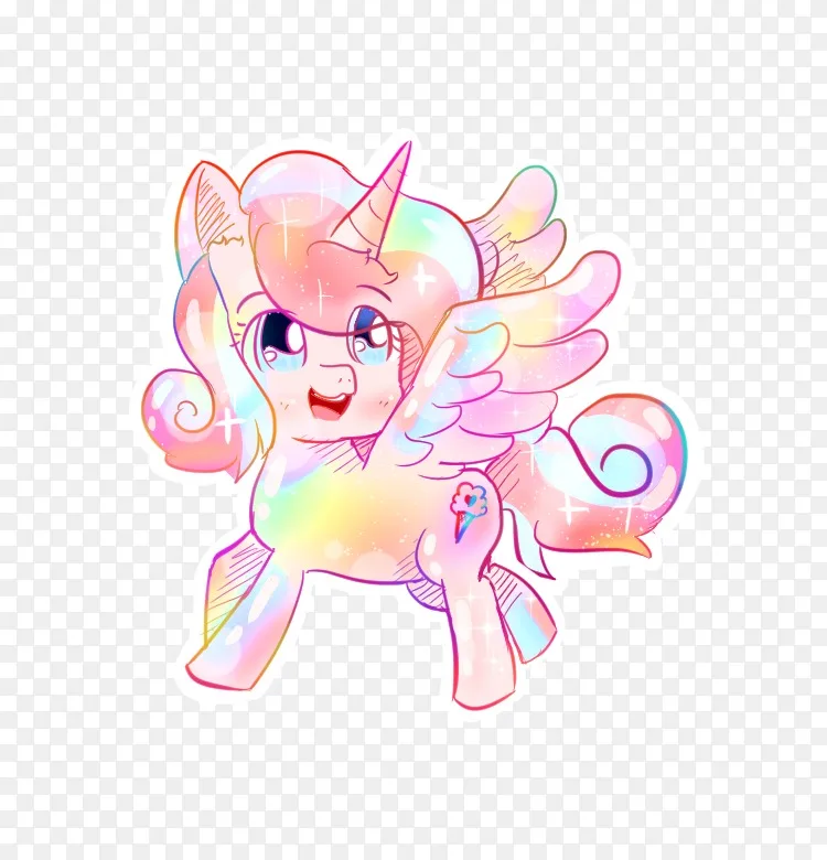 马匹脊椎动物卡通-棉花糖