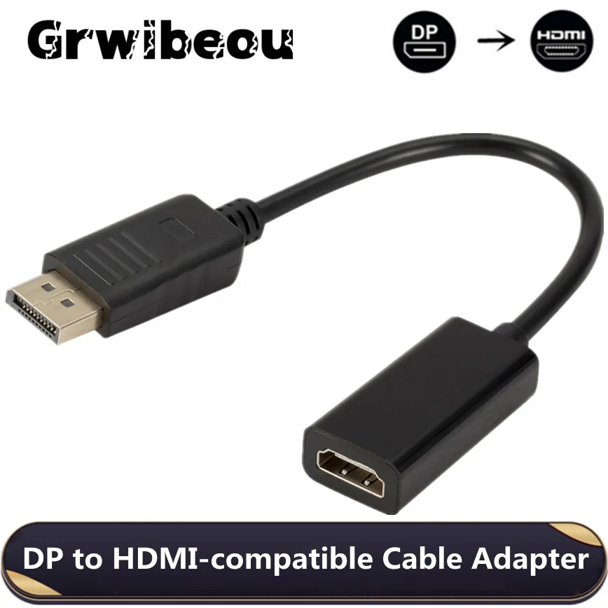 Переходник с DP на HDMI-совместимый кабель штырь-гнездо для ноутбука HP/DELL ПК порт