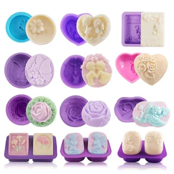 

DIY Silicon 3D Soap Mold Cake Decoration Manual Handmade Resin Clay Candle Mould Therapy Bar Soap Making Tools Epoxy Resin
