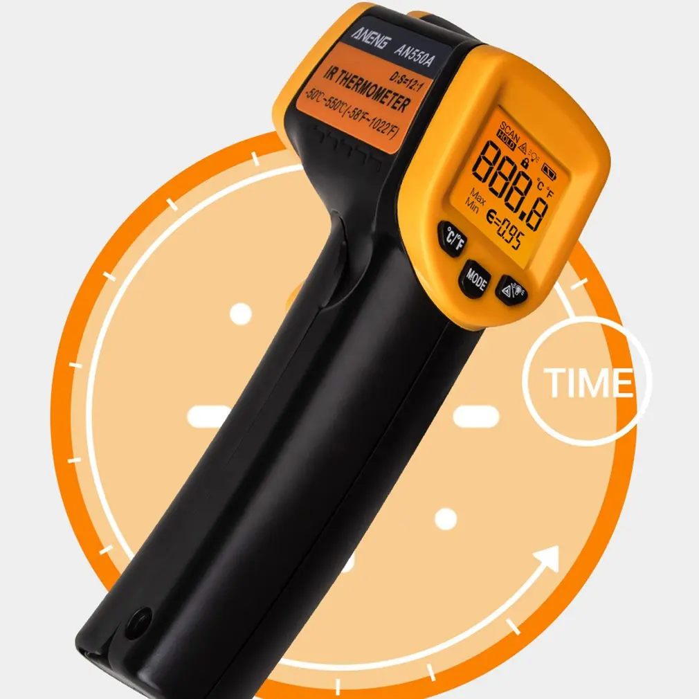 Aneng An550A инфракрасный термометр Высокоточный Ручной термометр для аквариума лазерный термометр-пистолет