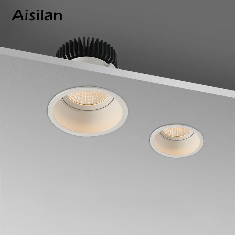 Aisilan LED Downlight 7W Round Recessed Lamp Ceiling Down Light Home Decor Bedroom Kitchen Indoor Spot Lighting AC 80-260V