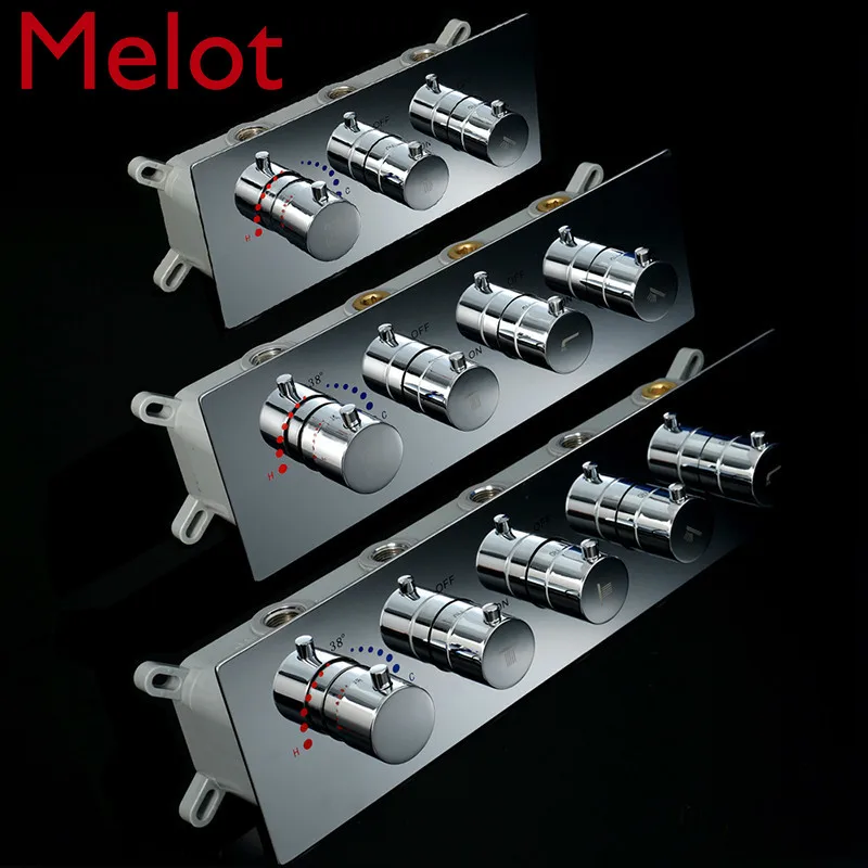 

Thermostatic Shower Controller Valve Bathroom Faucet Wall Mounted Bath Showers Concealed Mixer Brass Bathtub Tap Chrome