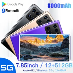 Tablette Pc Android 5G de 8 pouces, avec écran de 512 go de ROM, Dual Sim, GPS, Google Play, 48mp, M12 Pad 