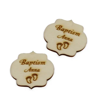 

50pcs Personalized Wooden Wood Laser Cut Cloud Square Name Tags Table Centerpieces Baby Shower Favors Wedding Tags Decor
