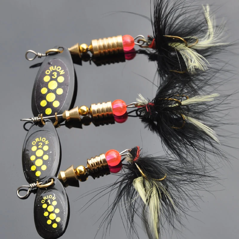 

3*Composite Rotating Sequin Baits Freshwater Fishing Copper Sequin Fake Lures