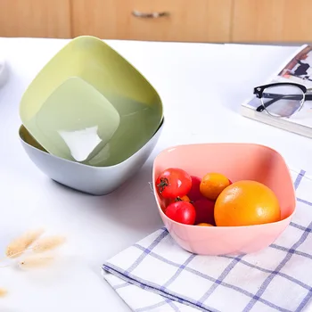 

Food Grade Plastic Square Fruit Plate Salad Bowl Melon Seeds Fruit Plate Snacks Candy Plate Dried Fruit Bowl