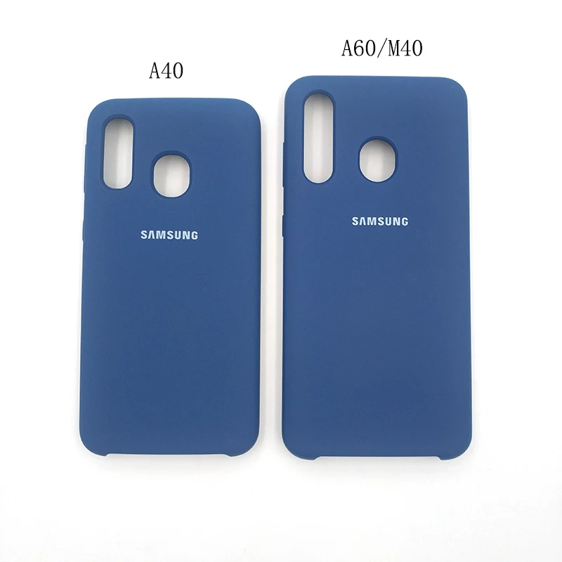 Мягкий жидкий силиконовый чехол samsung A40, защитный чехол на заднюю дверь для Galaxy A40 A60 M40, мобильный телефон с логотипом