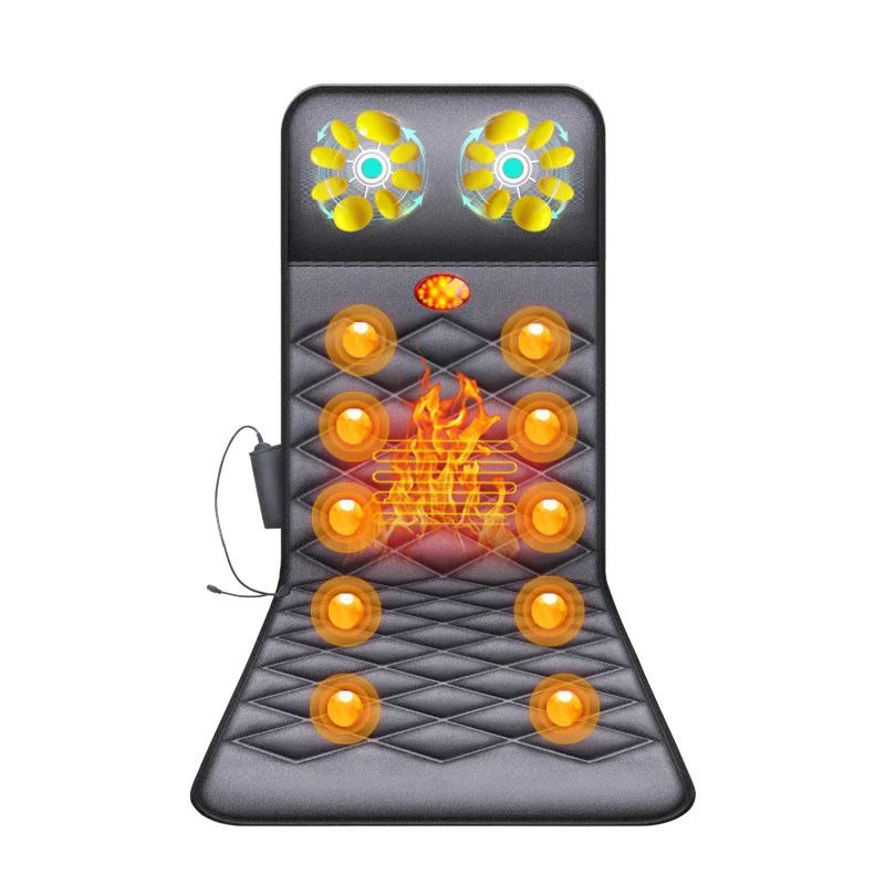 

Electric Heating Vibrating Back Massage Mattress Cervical Massager Neck Waist Shoulder Body Back Vibration Kneading Cushion
