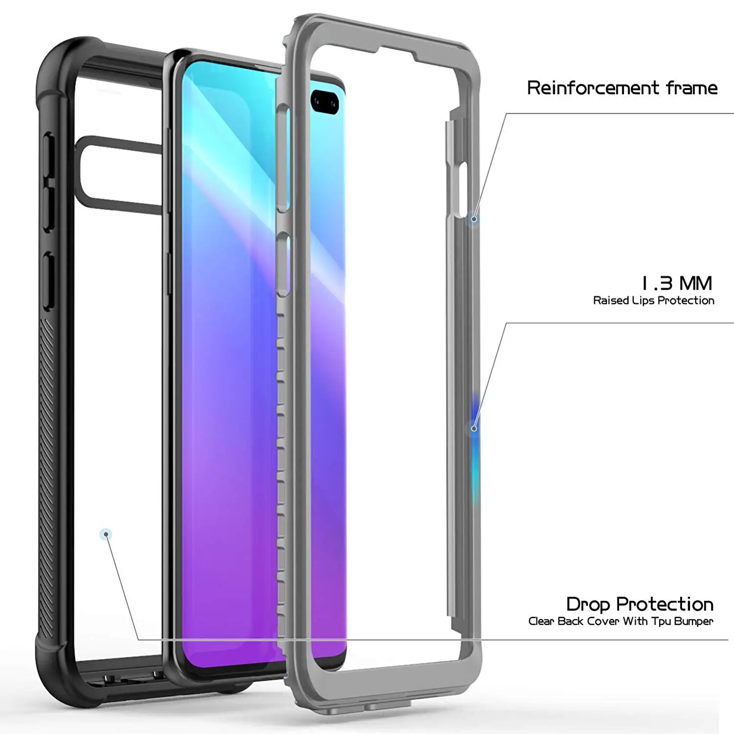 Прозрачный чехол для Samsung Galaxy Note 20 S 10 Plus S10E полный защитный samsung S20 сверхпрочный