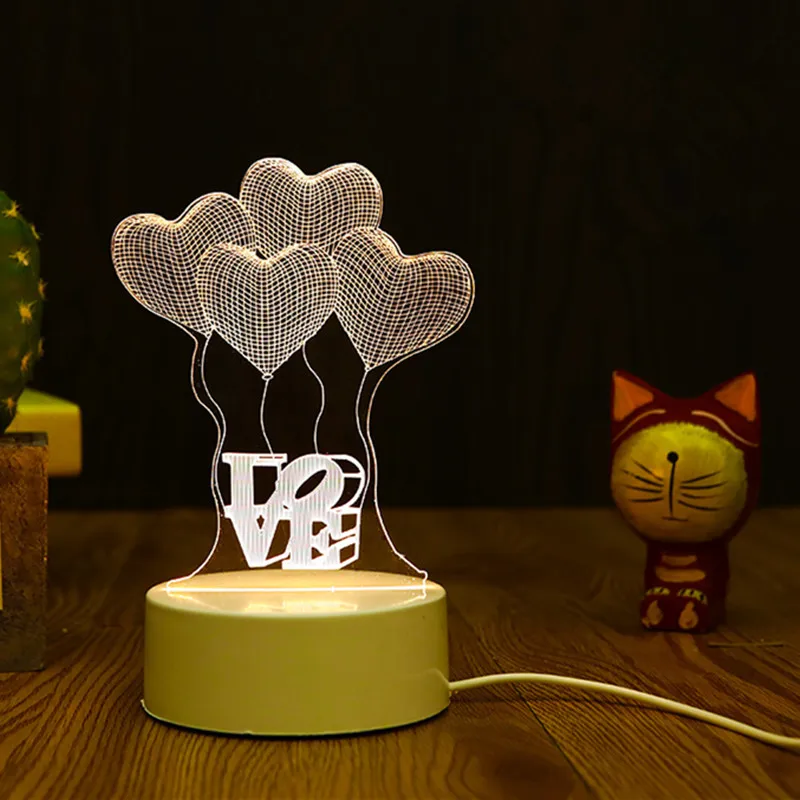 3D светодиодный светильник креативный 3D светодиодный ночник s Новинка Иллюзия ночник 3D иллюзия настольная лампа для дома декоративный светильник
