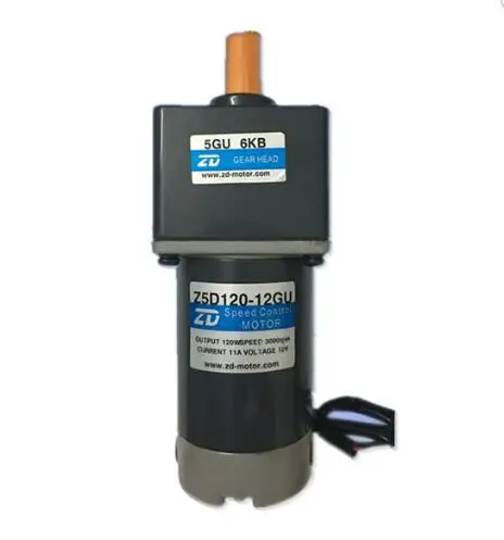 

120W motor 90v of 3000 rpm and a reduction ratio of 15: 1 at the output of 200 rpm and a force of 4.82 Nm flange size is 90x90mm