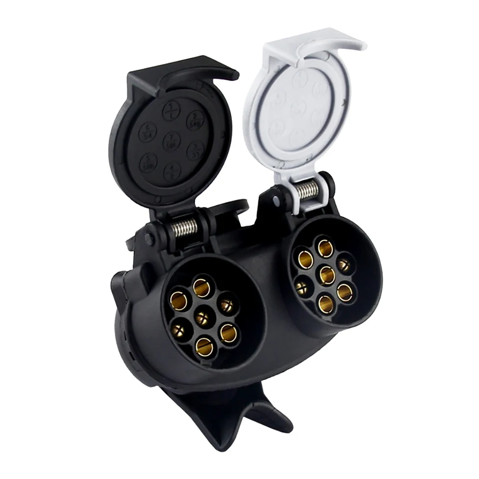 13 Pin To 7 Pin Adaptor  Socket Towing Electric Towbar Trailer Caravan Motorhome 600x600