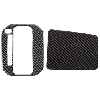 

1Pcs Gear Shift Box Panel Cover & 1Pcs Carbon Fiber Dashboard Co-Pilot Center Console Cover for Suzuki Jimny 2019 2020