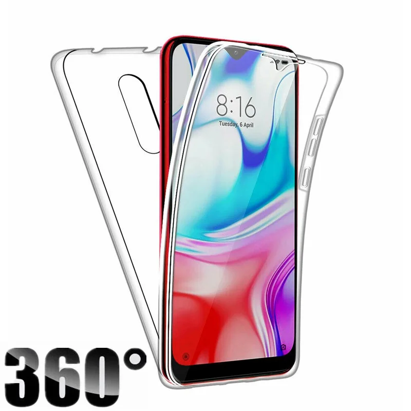 Двойной защитный чехол 360 для Xiaomi Redmi 9AT 9C 8A 7A 6A 6 Pro K30 K20 Note 9 9S 8T 7 полноразмерный