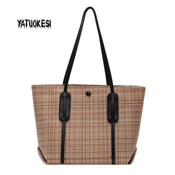 

2020 New Fashion Straw Bag Handbags Ladies Tote Bags Bolso Women Shoulder Bags For Women Woven Handmade Travel Tote Bags