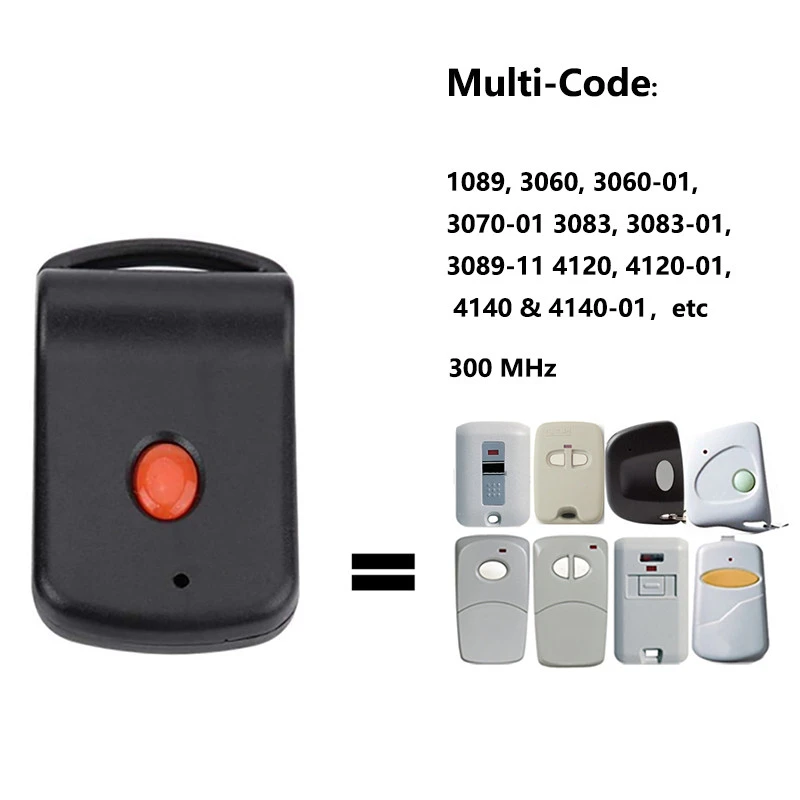 Linear Multicode Remote Control 300MHz 1089 3060 MSC308911 4120 4140 3070 3060 8911 10 Dip Switch Garage Door Opener