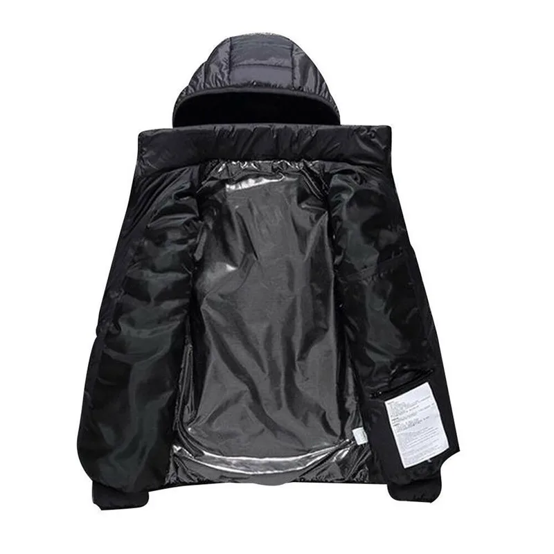  Chaqueta con capucha eléctrica por USB para hombre abrigo cálido de invierno Abrigo con capucha abr